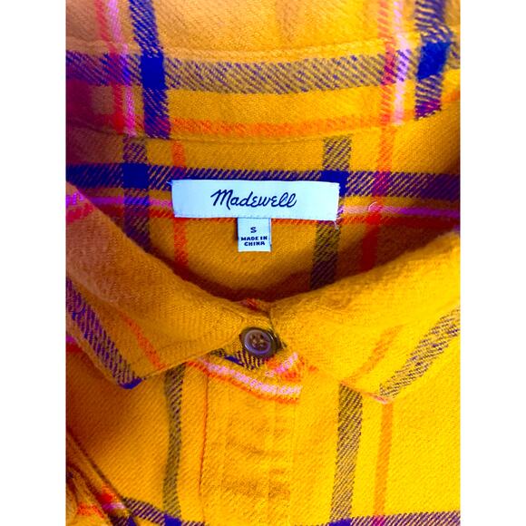 Madewell Flannel Classic Ex-Boyfriend Shirt in Caffrey Plaid, Women's Size Small - Picture 6 of 11